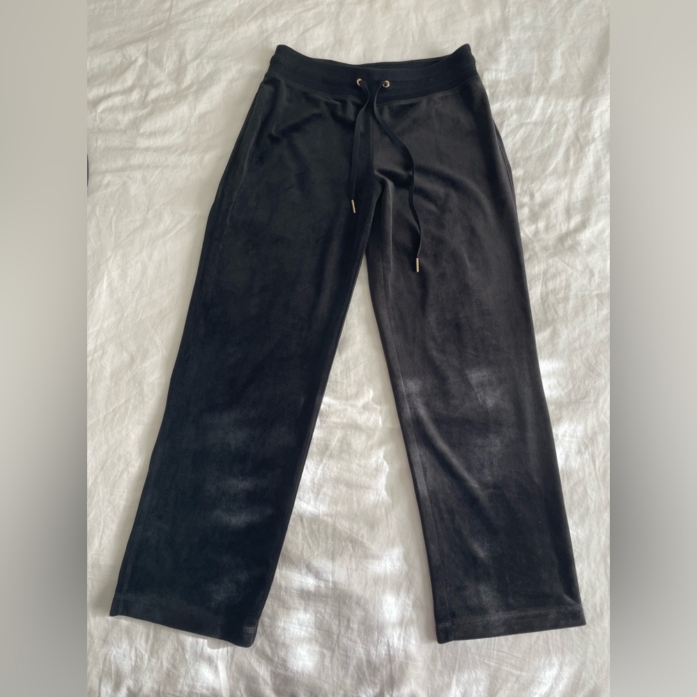 Calvin Klein Black Velvet Track Pants